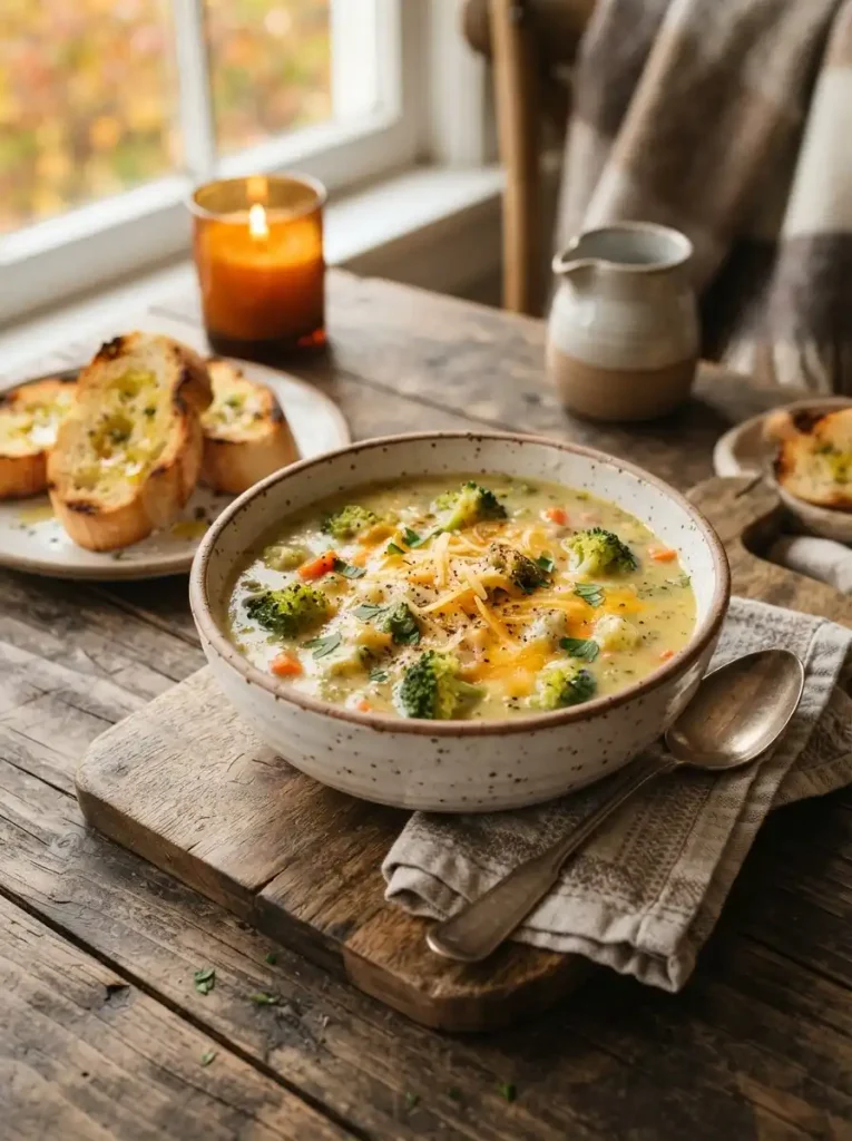 9. Creamy Broccoli Cheddar Soup