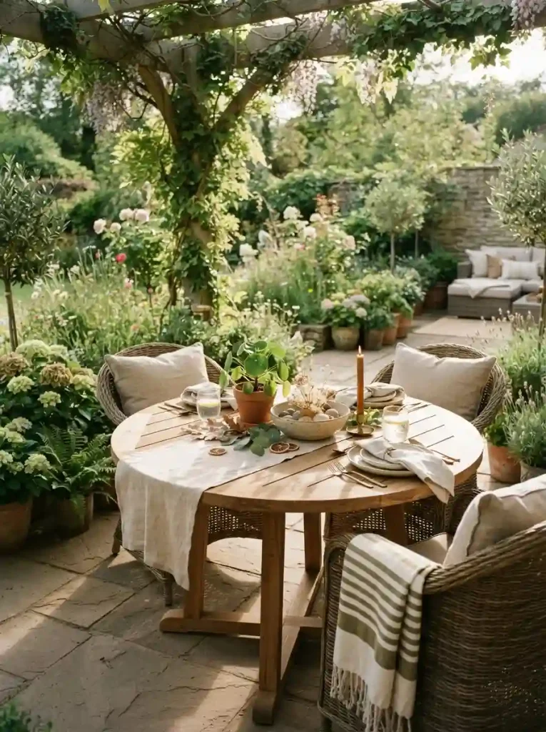 9. Dress Up the Patio Table With a Simple Centerpiece