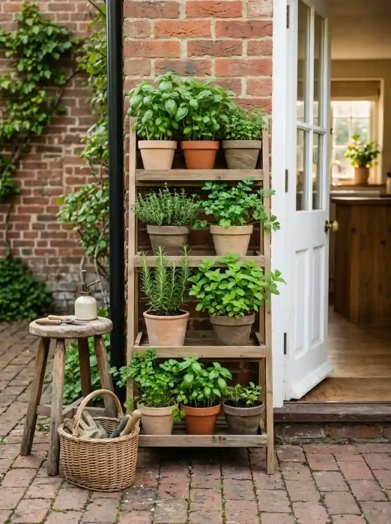 9. Keep Herbs Beside the Kitchen Door