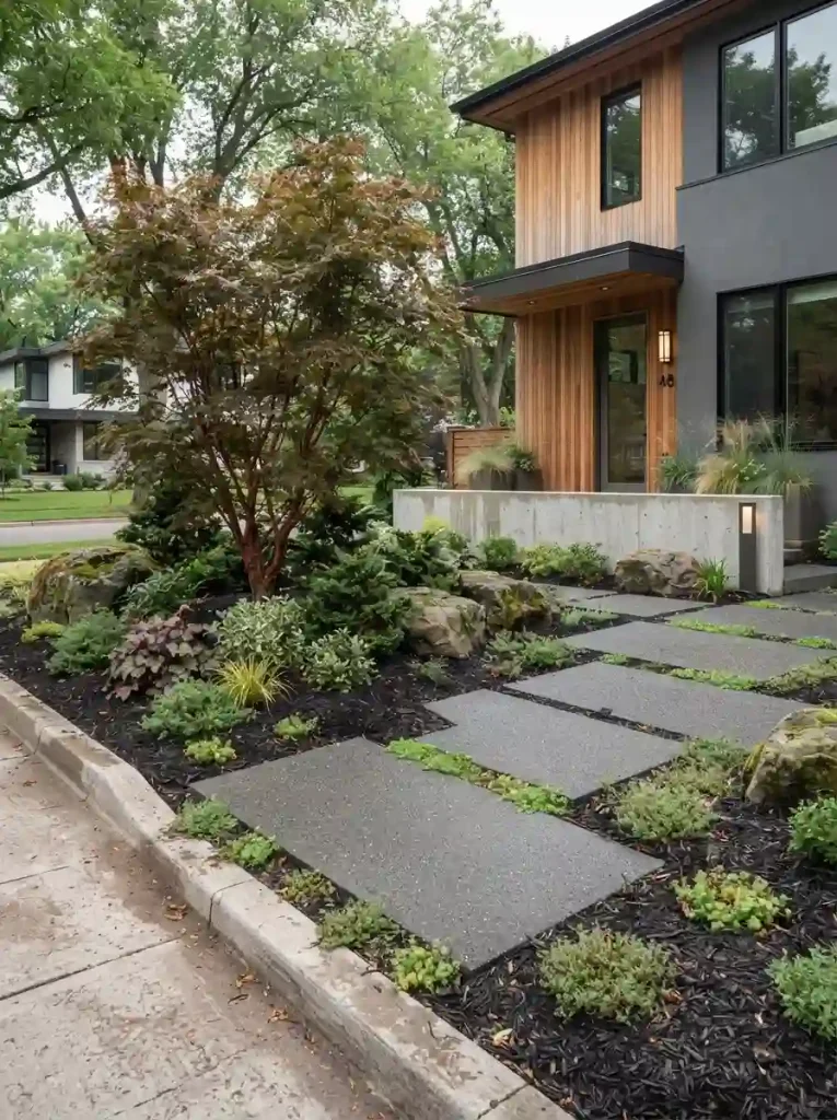 9. Keep a Modern Front Garden Intentionally Simple