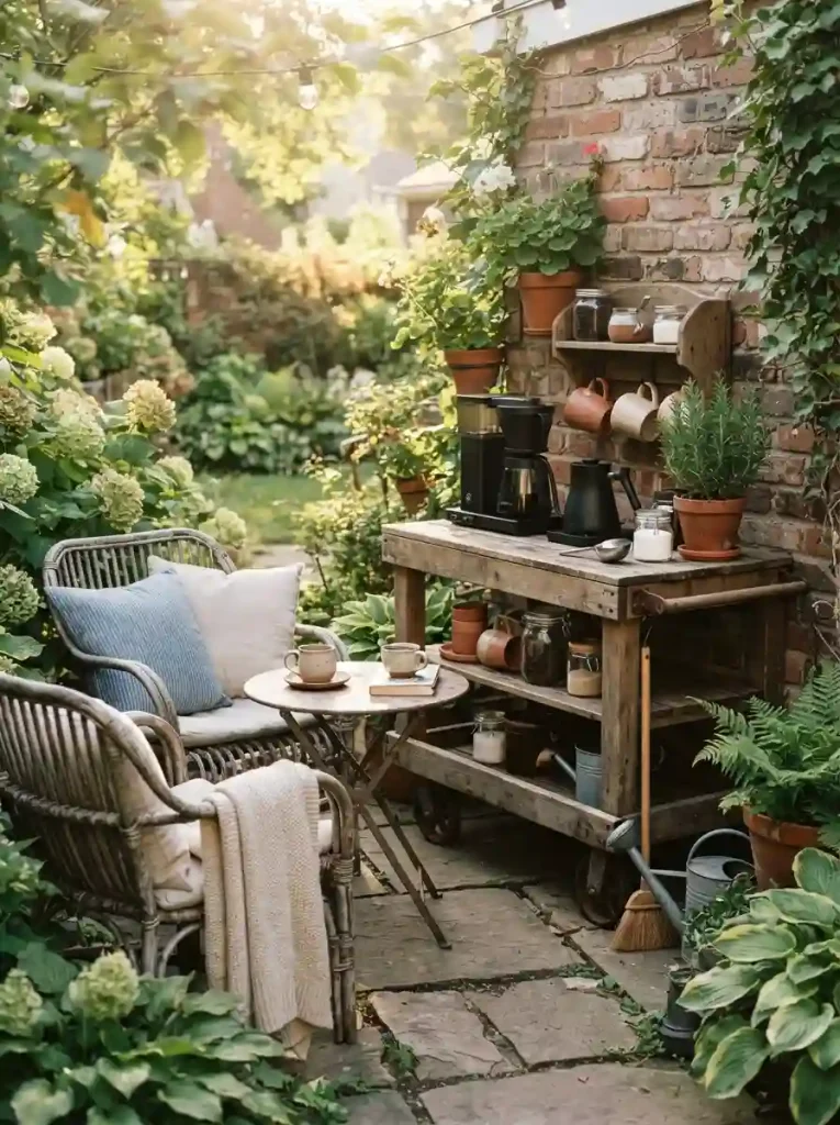 9. Make a DIY Patio Coffee Station