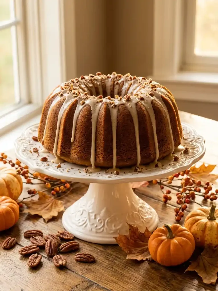 9. Pumpkin Pecan Bundt Cake