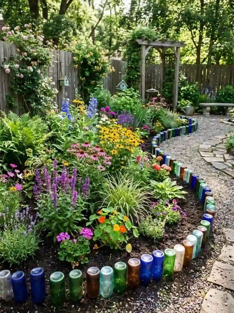 9. Recycled Glass Bottle Border