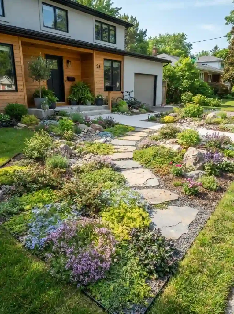 9. Replace Part of the Lawn With a Low-Growing Garden