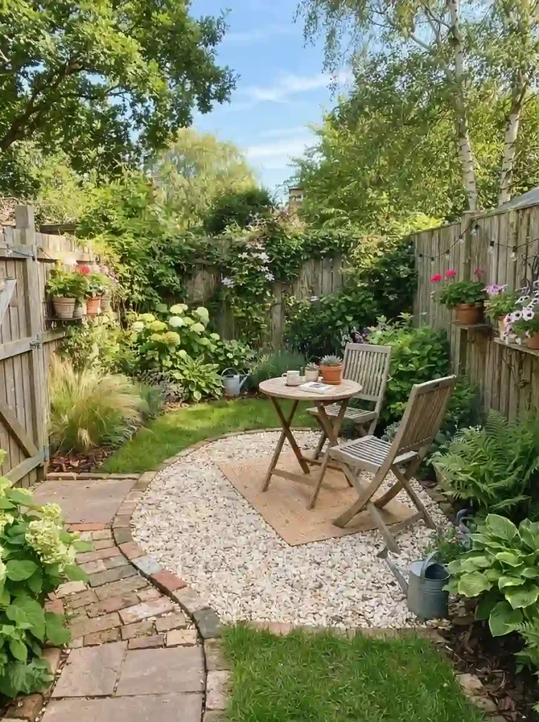 9. Use gravel as an inexpensive alternative to a hard patio