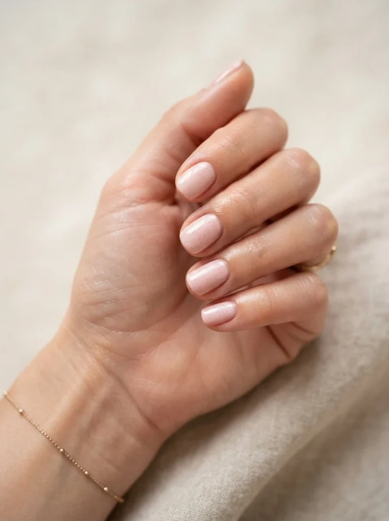 1. Classic Pink Glitter Birthday Nails