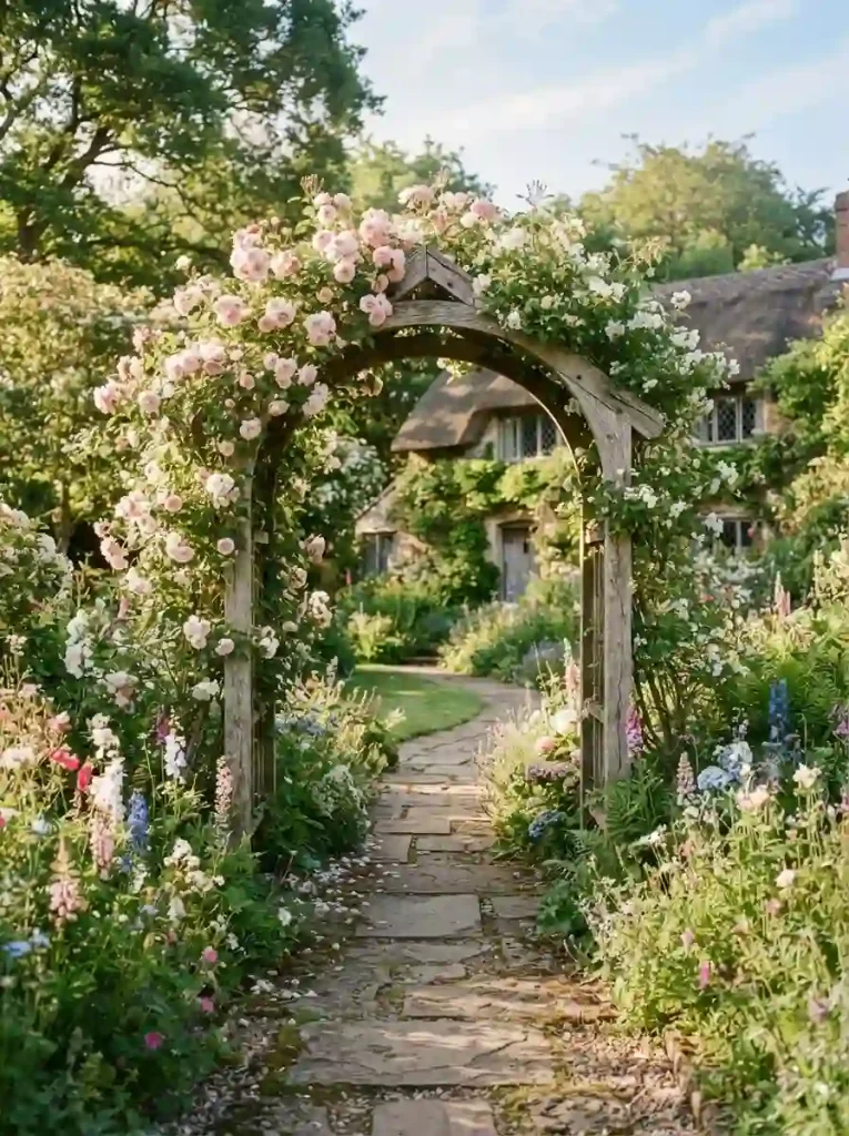 1. Create a Romantic Rose-Covered Garden Entrance
