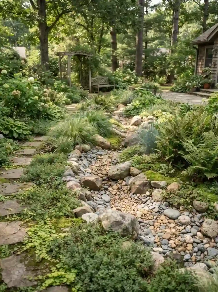1. Create a Rustic Dry Creek Bed