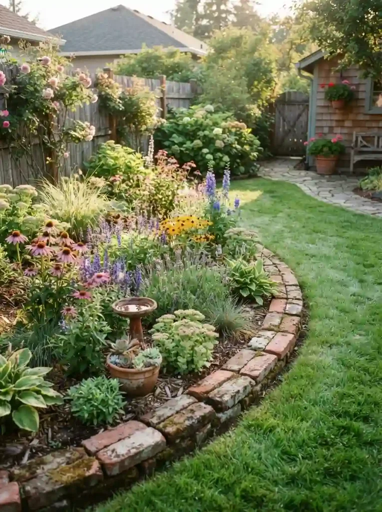1. Reclaimed Brick Garden Border