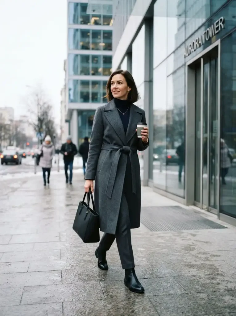 10. Belted Coat With Tailored Pants