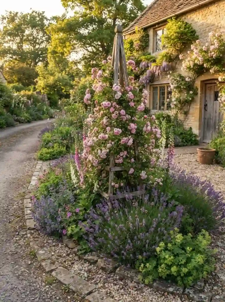 10. Create a cottage corner where the driveway bends