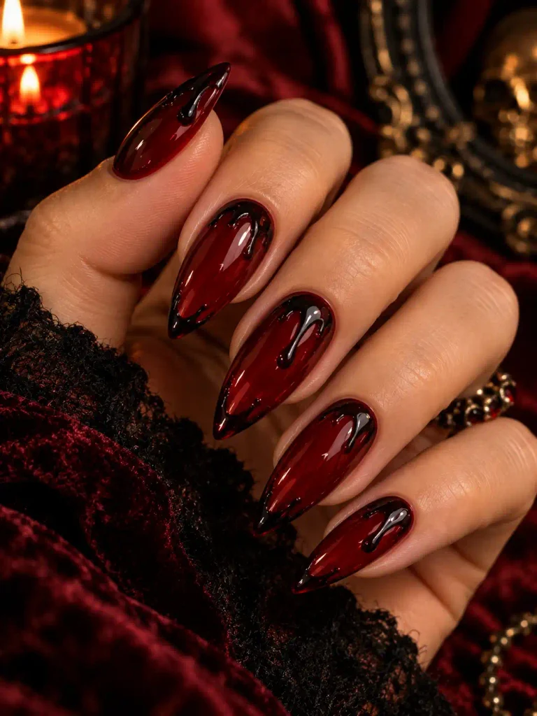 10. Vampire Cherry Nails