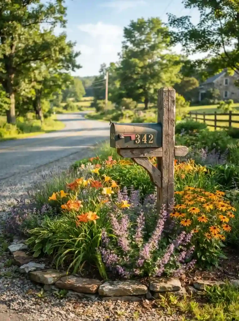 11. Cottage Garden Around a Cedar Mailbox