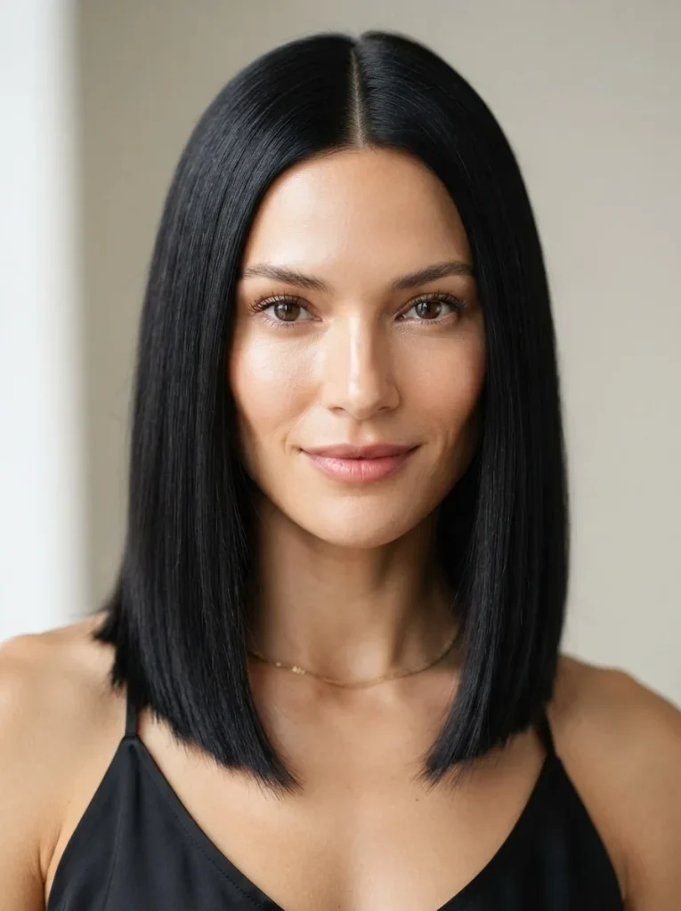 11. Straight Lob with Middle Part