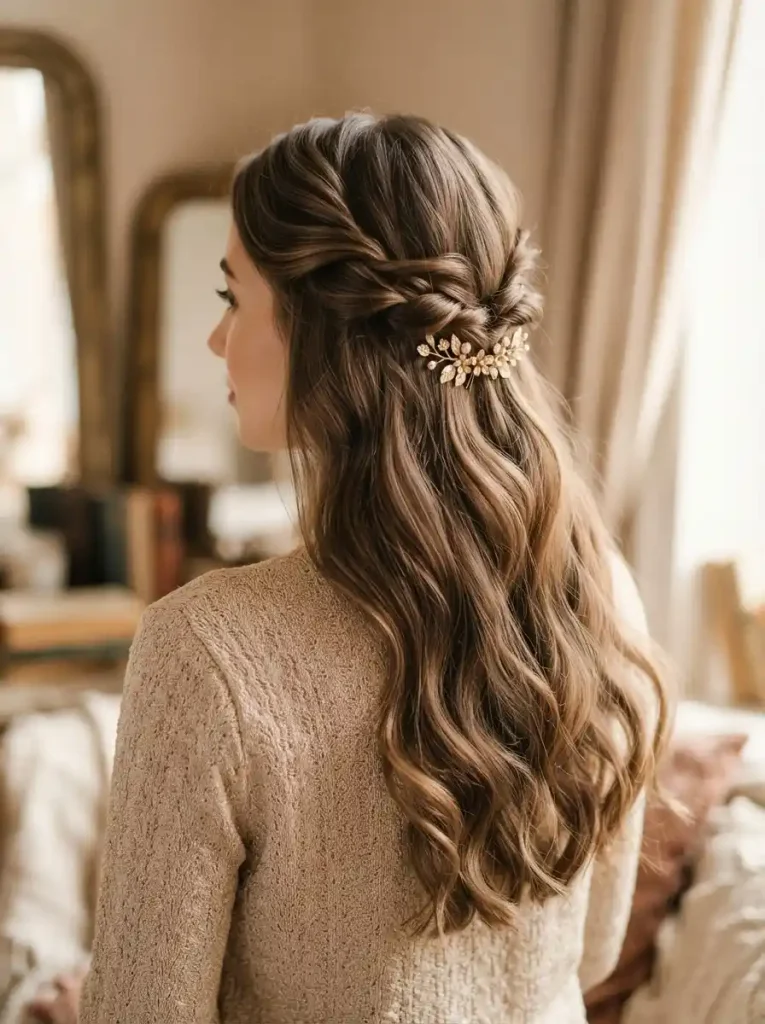 11. Twisted Half-Up Hairstyle