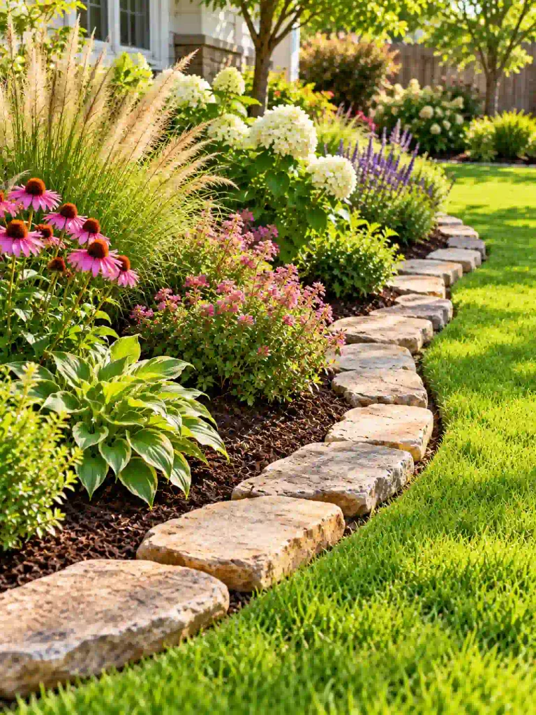 12. Flat Natural Rock Edging
