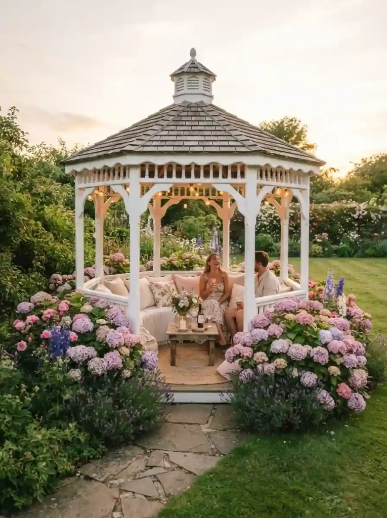 12. Wrap a Pergola or Gazebo With Blooms