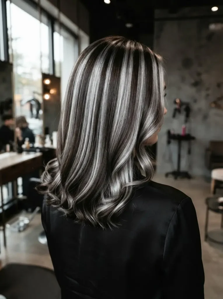 13. Chunky Silver Highlights