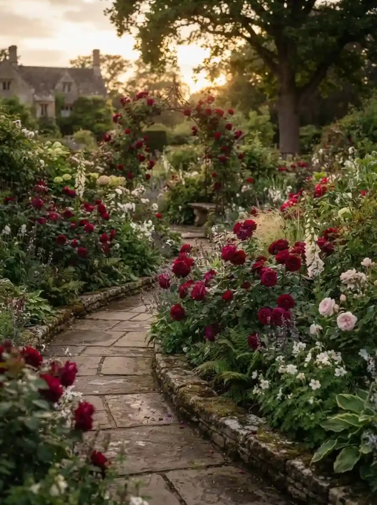 13. Deep Red Roses for a Dramatic Garden