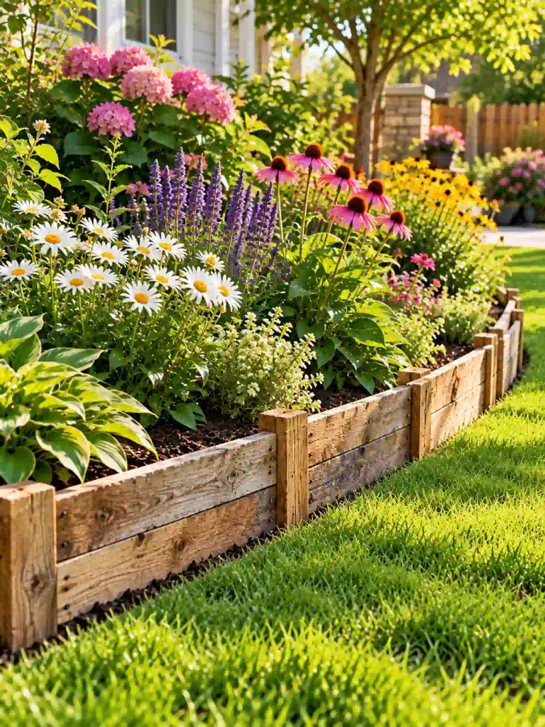 13. Recycled Pallet Wood Edging