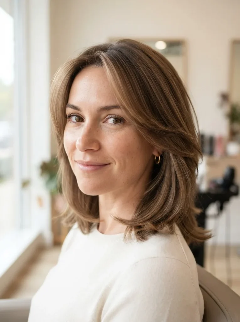 14. Feathered Lob Haircut