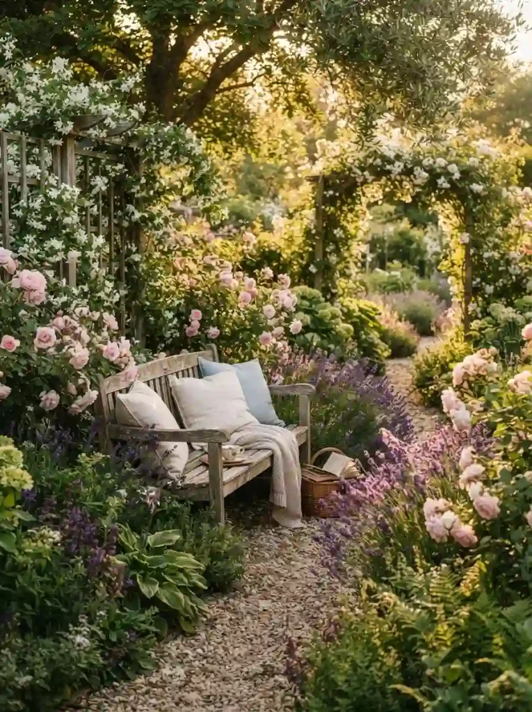 14. Grow Fragrant Flowers Near a Seating Area