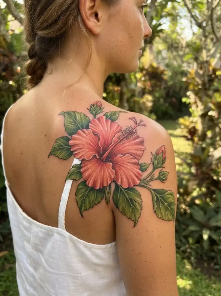 14. Hibiscus Flower Tattoo