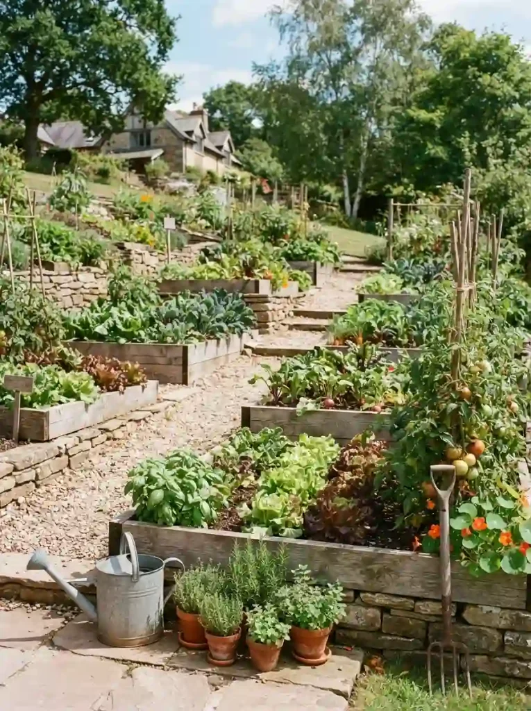 14. Turn the Hillside Into a Raised Vegetable Garden