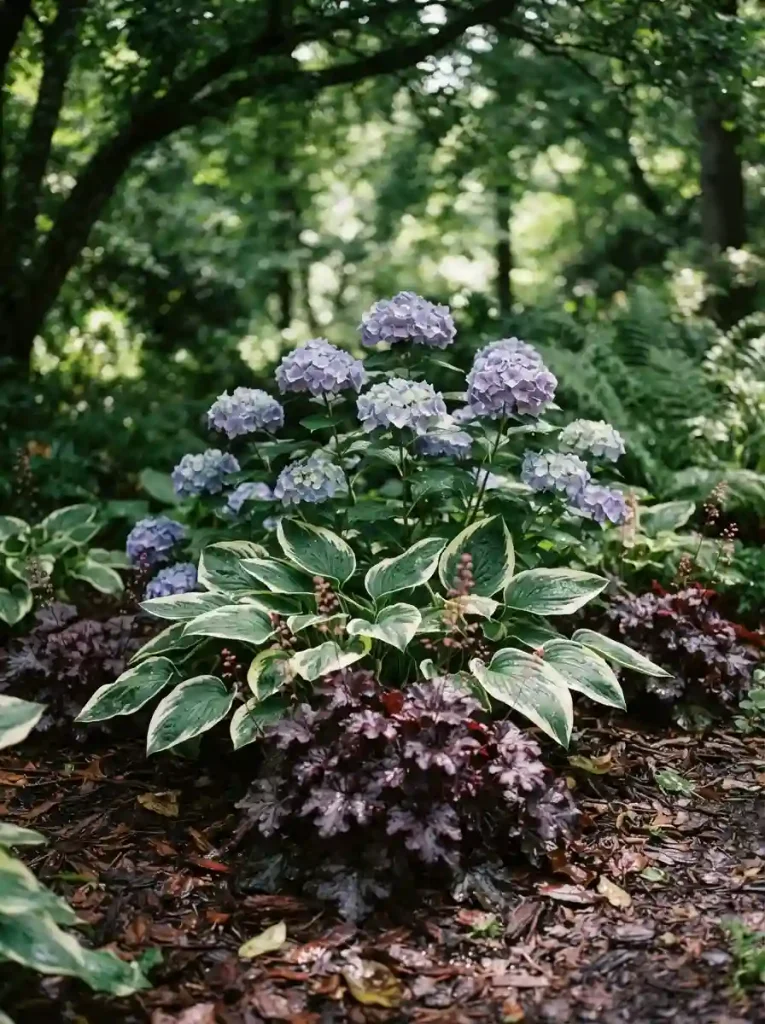 14. Underplant With Hostas and Heuchera