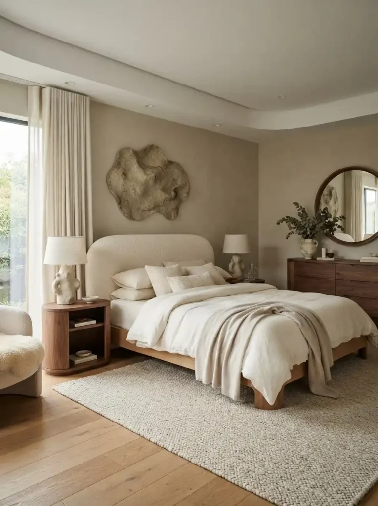 15. Bring Softness With Curved Bedroom Furniture