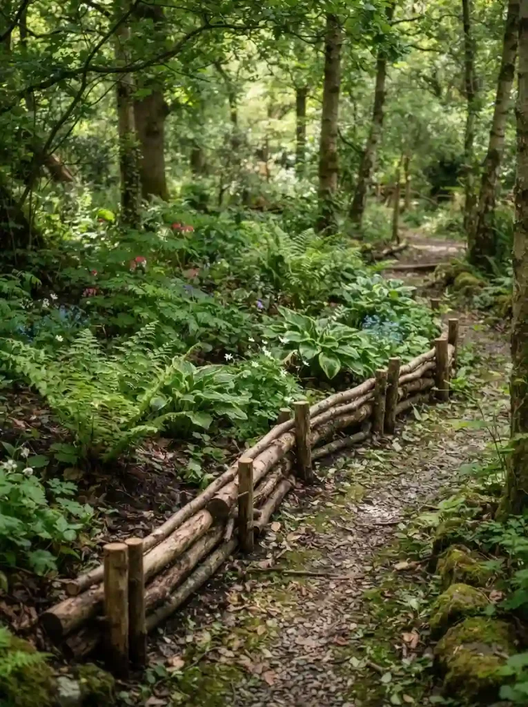 15. Small Log Garden Border