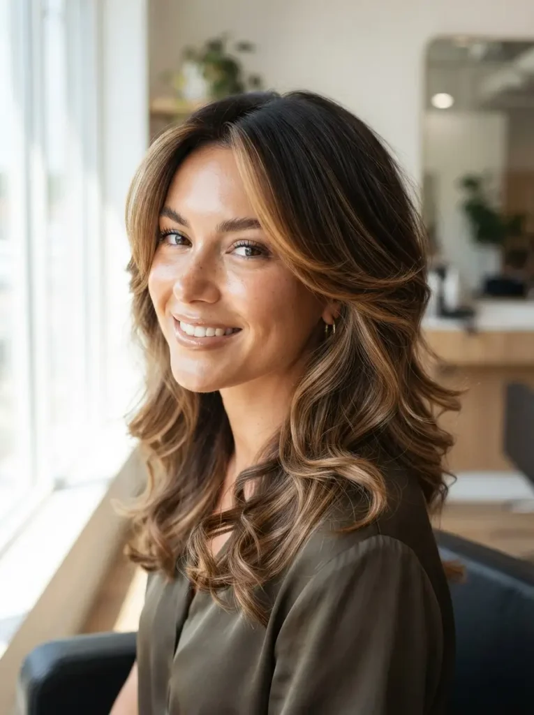 16. Butterfly Haircut with Balayage