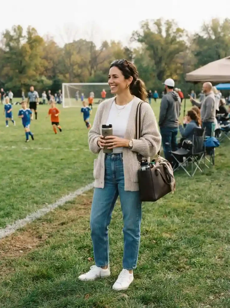 16. Classic Jeans With a Lightweight Cardigan