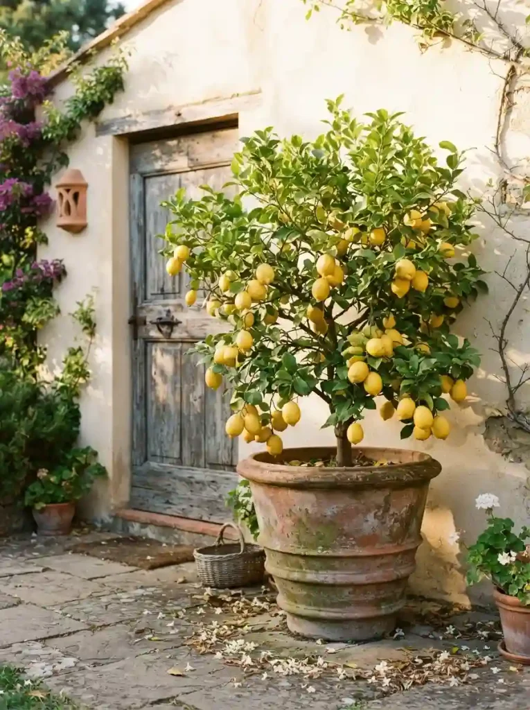 16. Dwarf Citrus or Olive in Terracotta