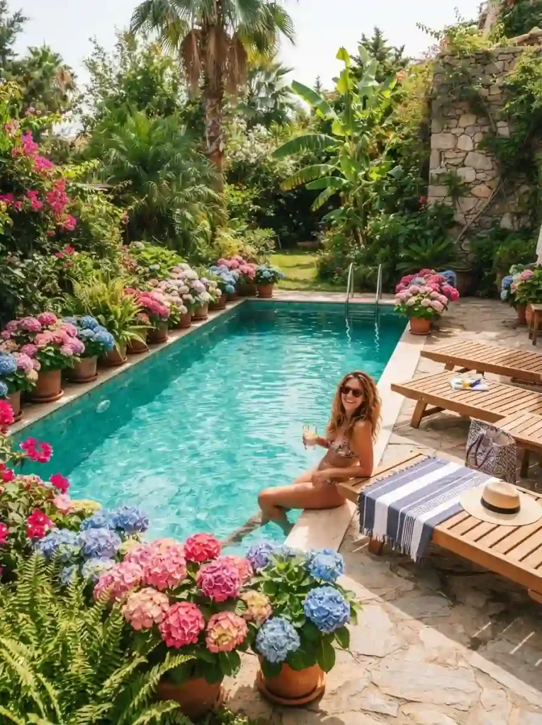 16. Frame a Pool or Deck With Color