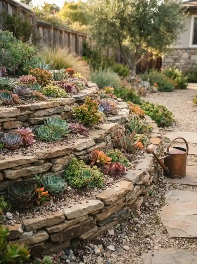 16. Slopes and Raised Rocky Beds Drain Beautifully