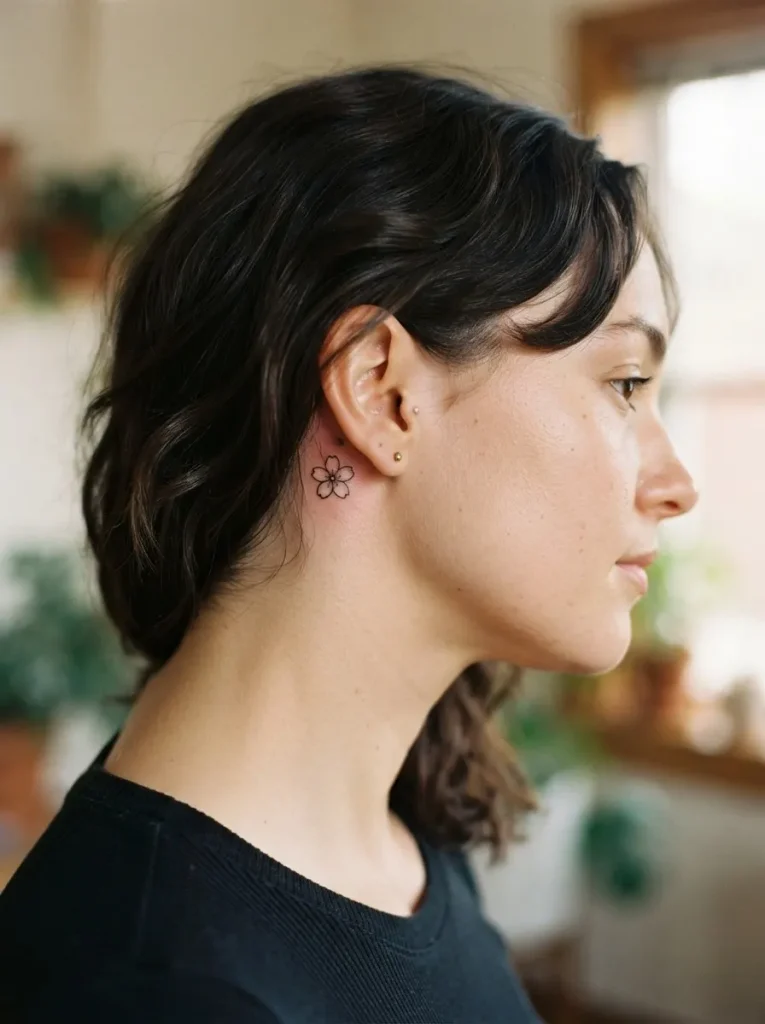 16. Tiny Flower Behind the Ear