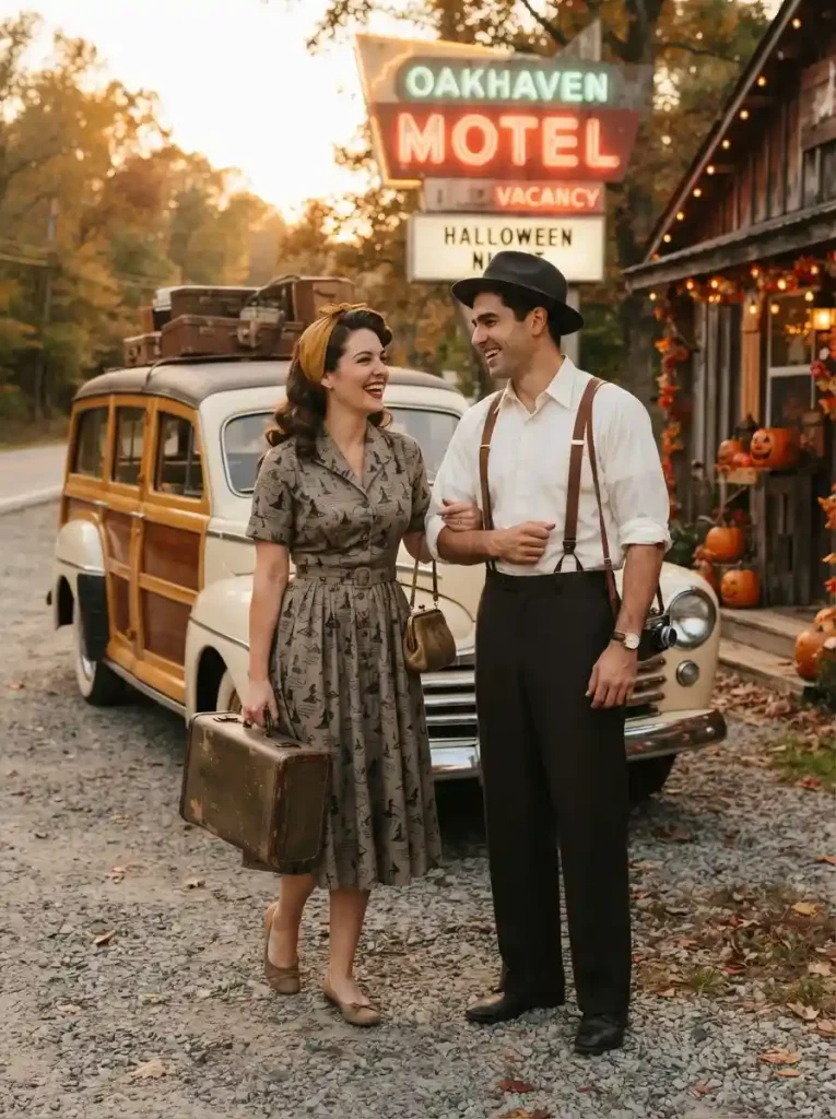 16. Bonnie and Clyde-Inspired Vintage Couple