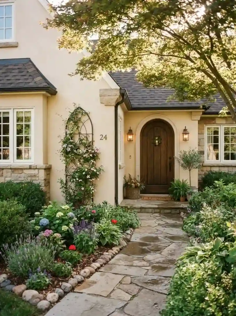 17. Add a Vertical Trellis Near the Entrance