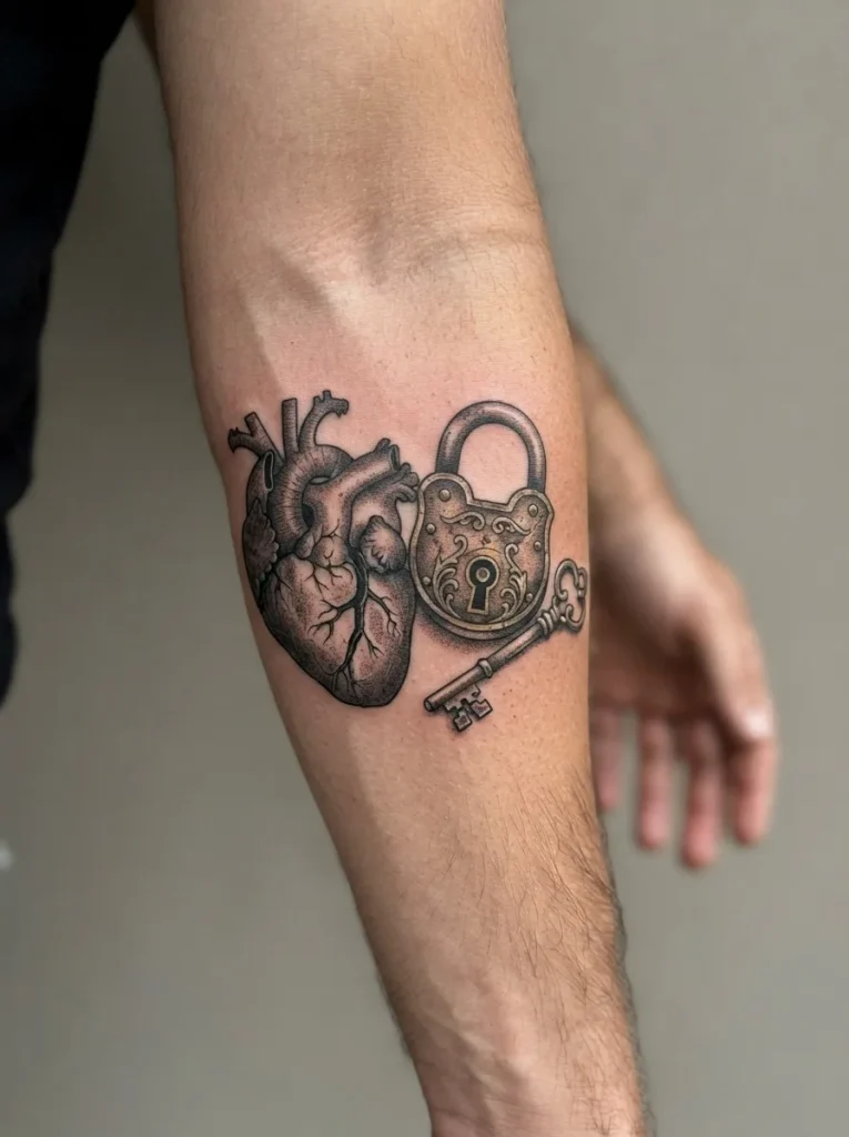 17. Broken Heart With a Lock and Key