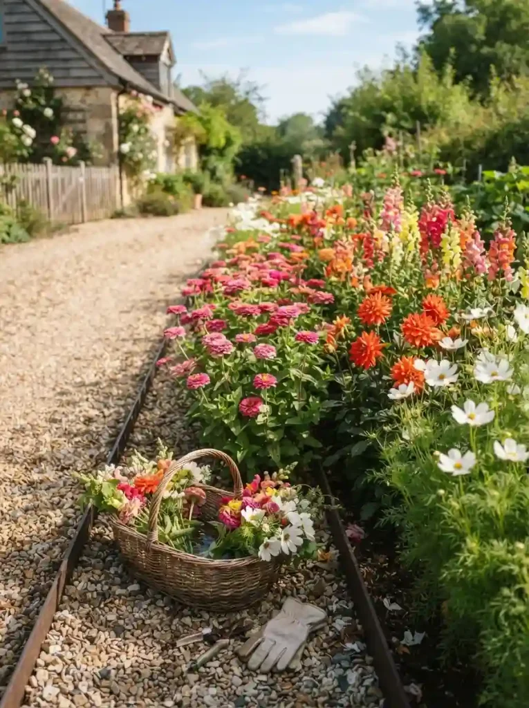 17. Carve out a cutting garden along the driveway side