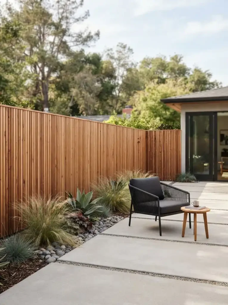 17. DIY Fence Made From Vertical Timber Slats