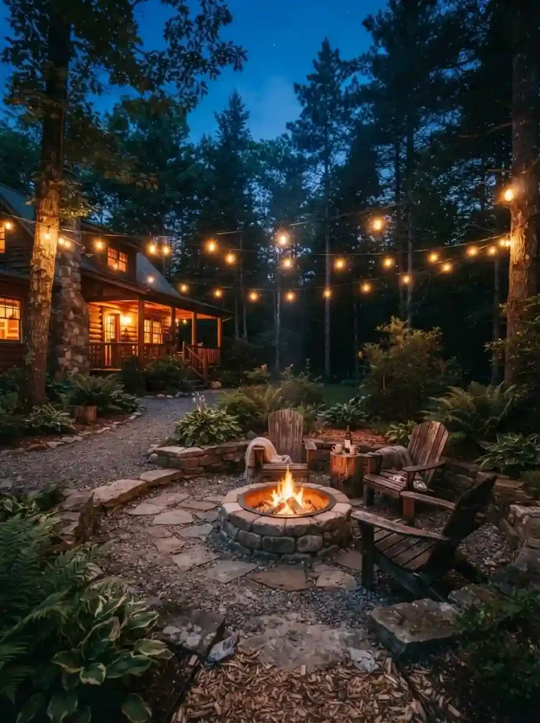 17. Fire Pit Seating Nook