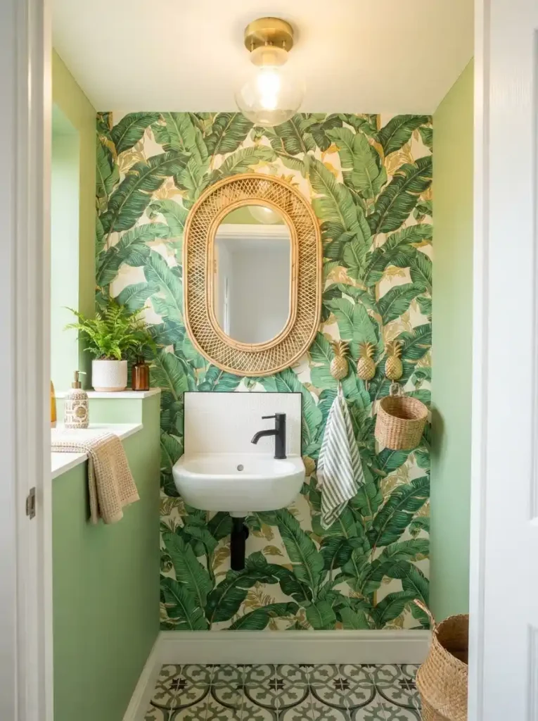 17. Peel-and-Stick Wallpaper Accent Wall