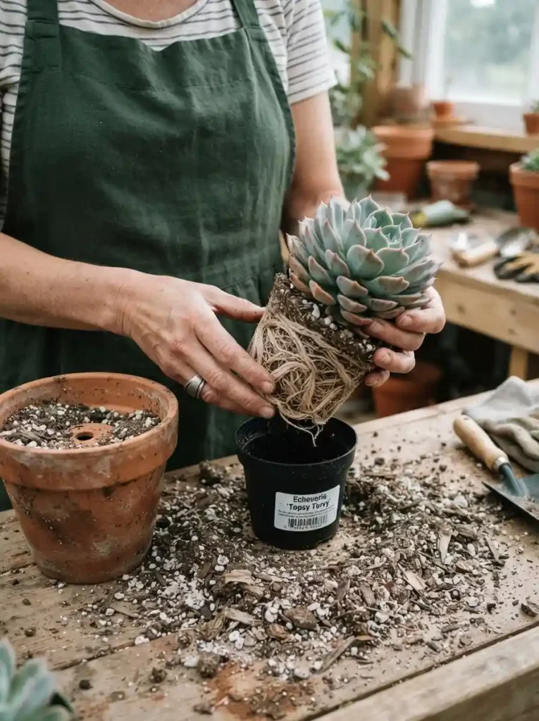 17. Repot a Root-Bound Succulent