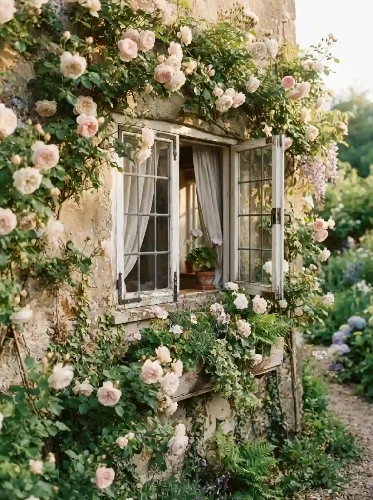 17. Rose-Filled Window Garden