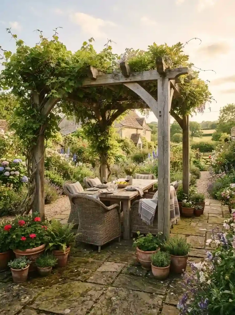 18. Add a Rustic Wooden Pergola