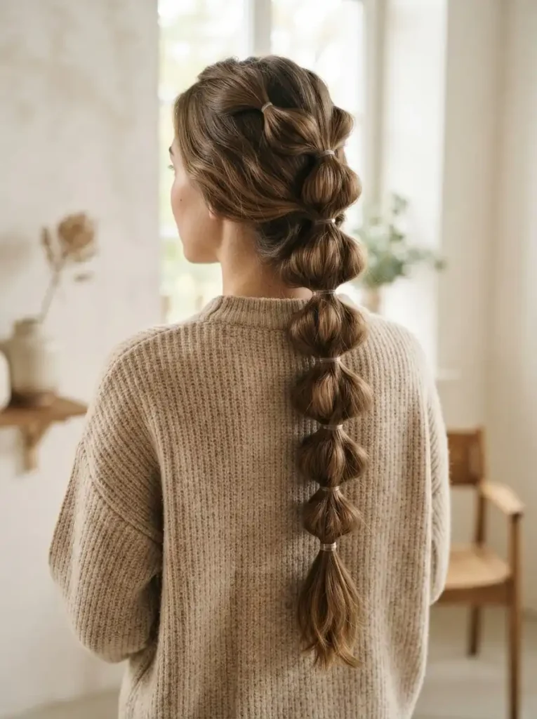 18. Bubble Braid with Subtle Winter Accessories