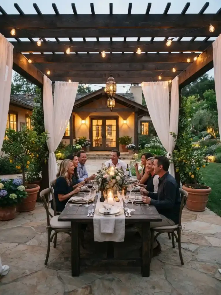 18. Build a Pergola-Covered Patio
