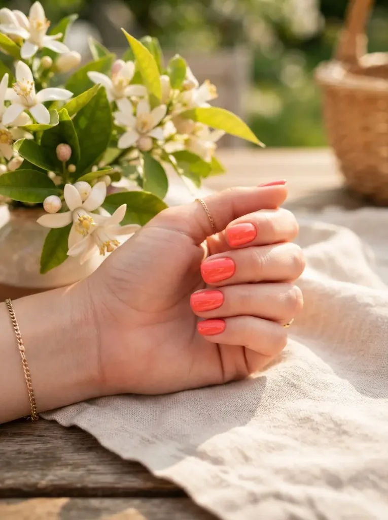 18. Coral Birthday Nails